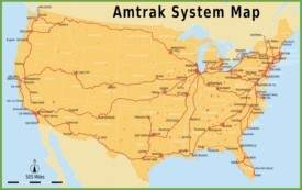 Amtrak system map