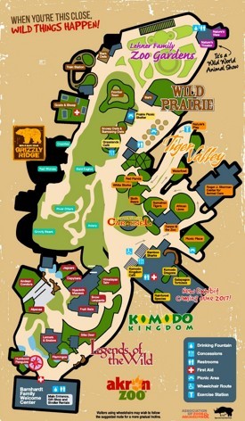 Akron Zoo map