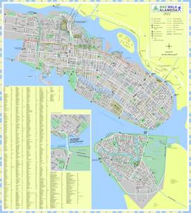 Alameda Bike And Walk Map