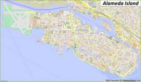 Alameda Island Map