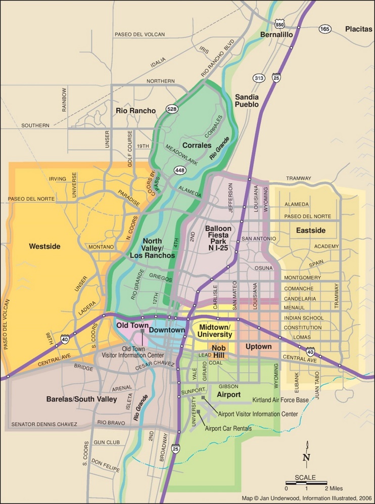 Albuquerque neighborhoods map