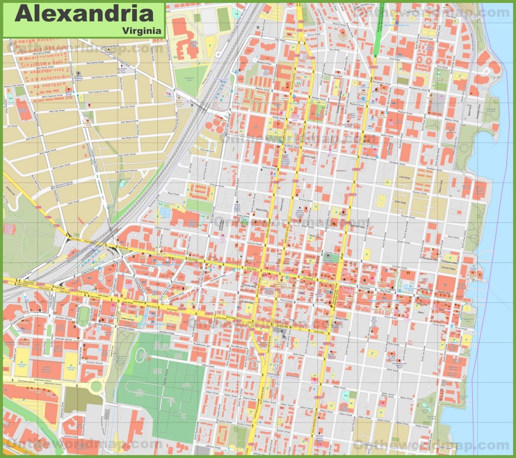 Alexandria downtown map