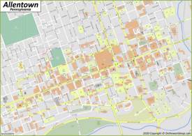 Allentown Downtown Map