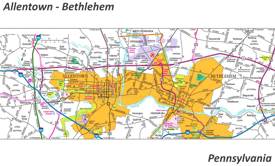 Road Map of Allentown And Bethlehem