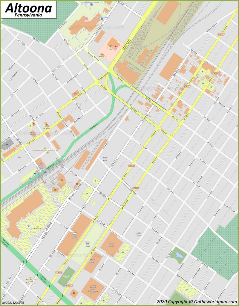 Altoona Downtown Map