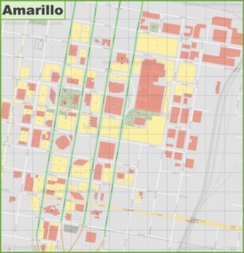 Amarillo downtown map