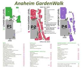 Anaheim GardenWalk Map