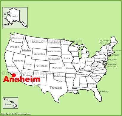 Anaheim Location Map
