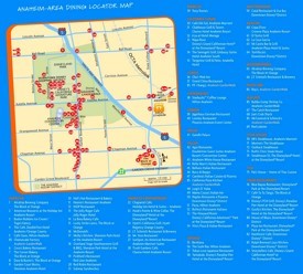 Anaheim Restaurants Map