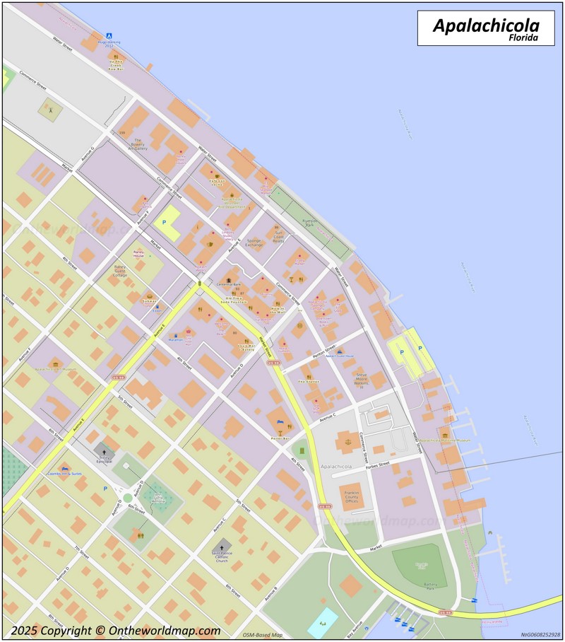 Map of Downtown Apalachicola