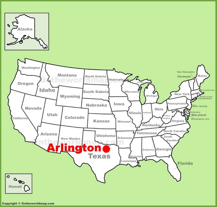 Arlington (Texas) location on the U.S. Map
