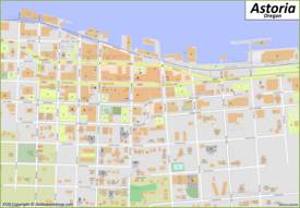 Astoria Downtown Map