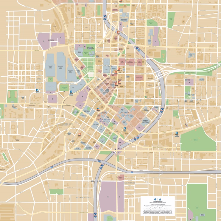 Atlanta downtown map