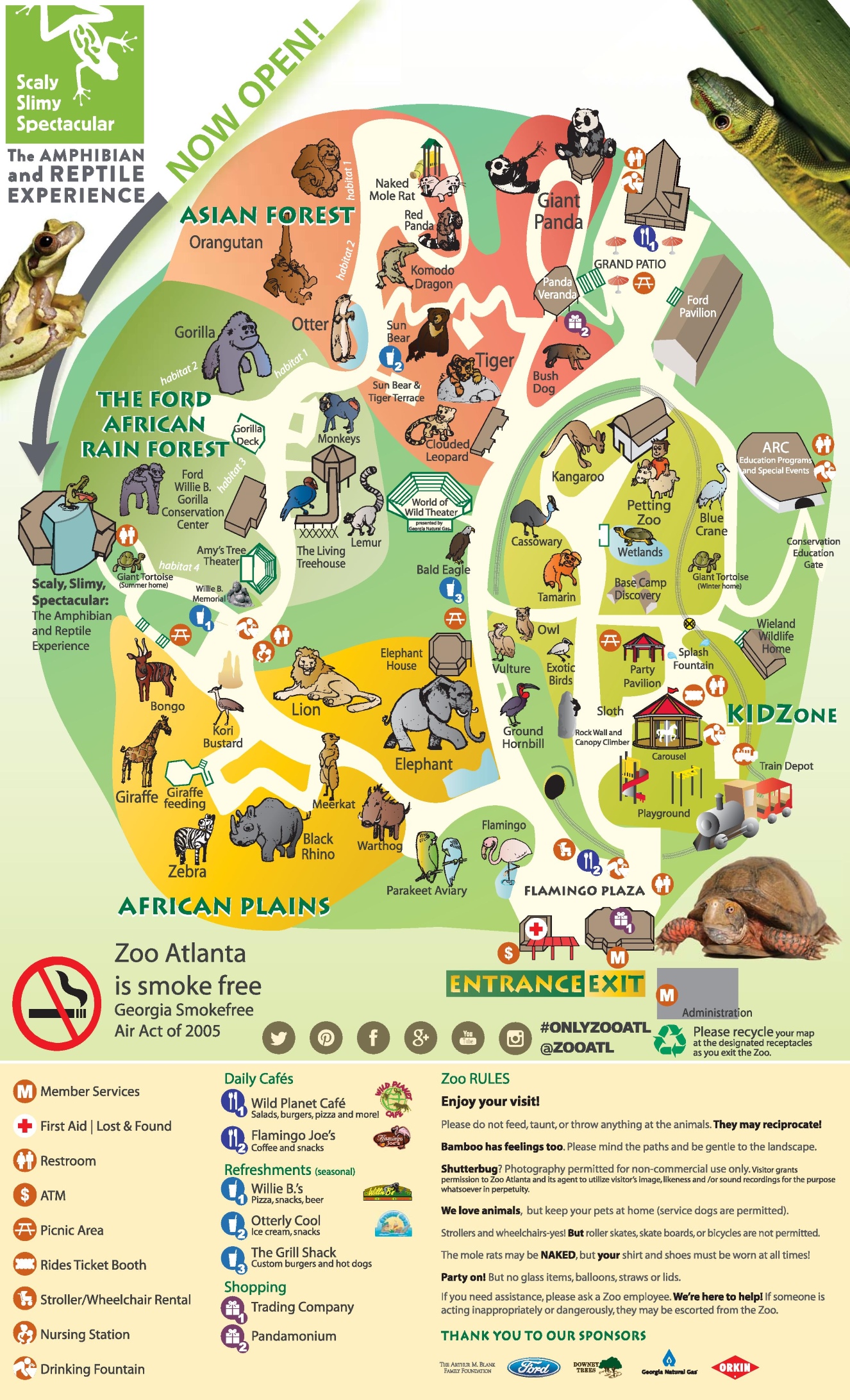 Atlanta Zoo Map 