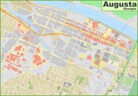 Augusta downtown map