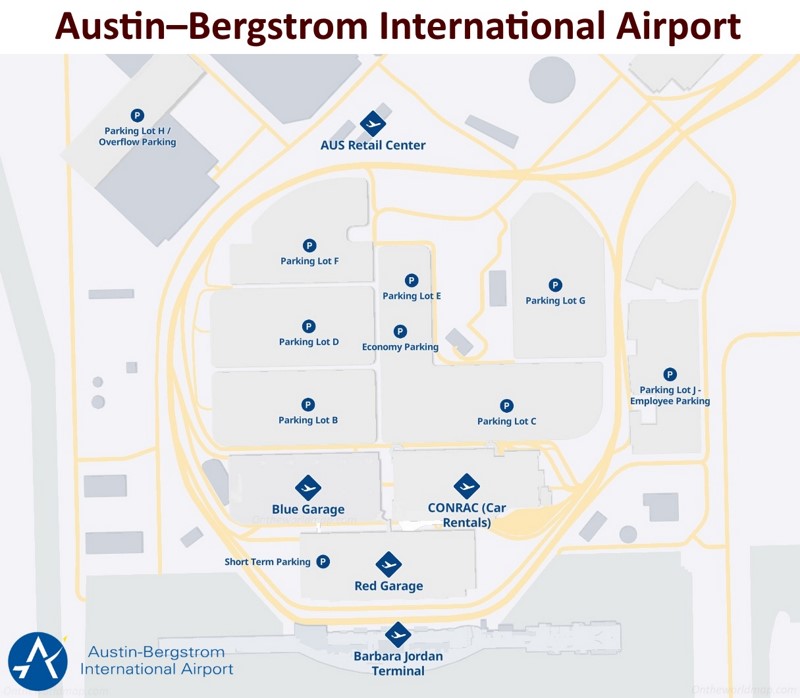 Austin–Bergstrom International Airport Map