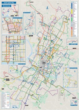 Austin bus map