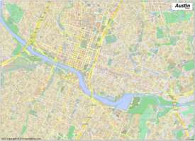 Large detailed map of Austin