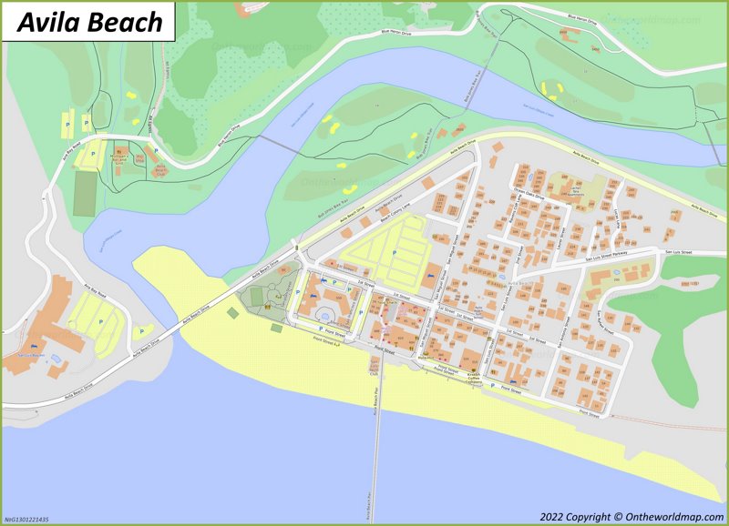Detailed Map Of Avila Beach Max 
