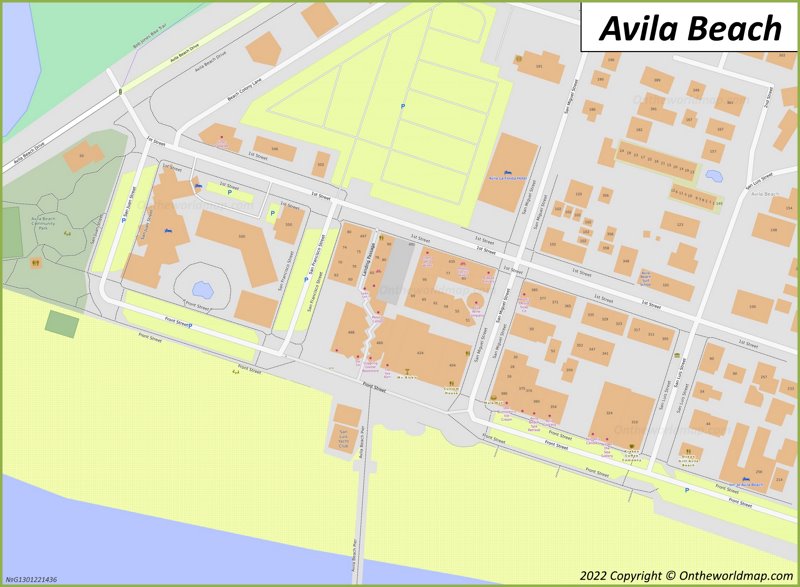 Downtown Avila Beach Map Max 
