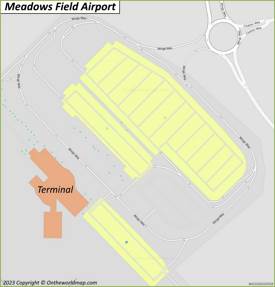 Meadows Field Airport Map