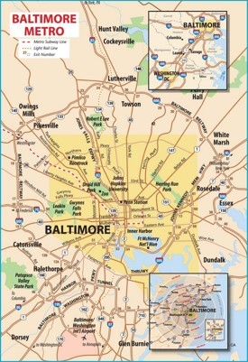 Baltimore metro area map