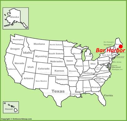 Bar Harbor Location Map