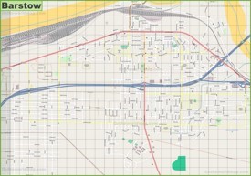 Large detailed map of Barstow