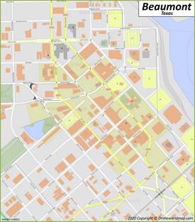 Beaumont Downtown Map