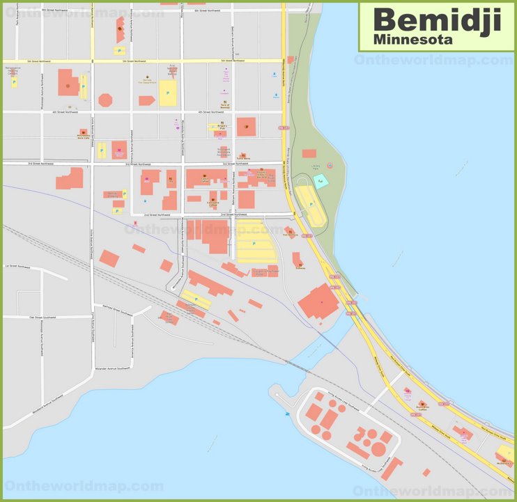 Bemidji downtown map