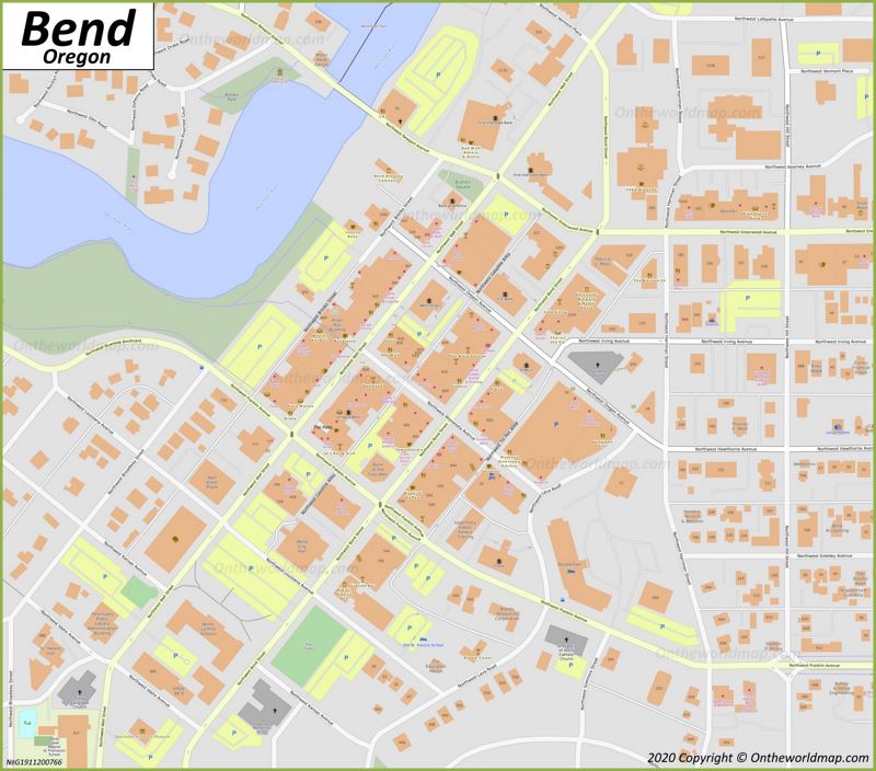 Bend Downtown Map