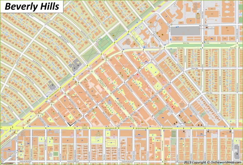 Downtown Beverly Hills Map