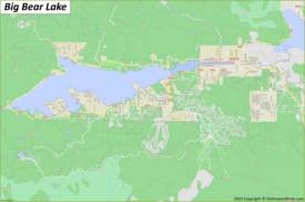 Big Bear Lake and Big Bear City Map