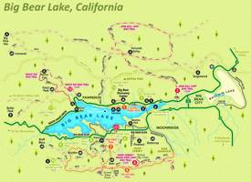 Big Bear Lake Hiking and Biking Map