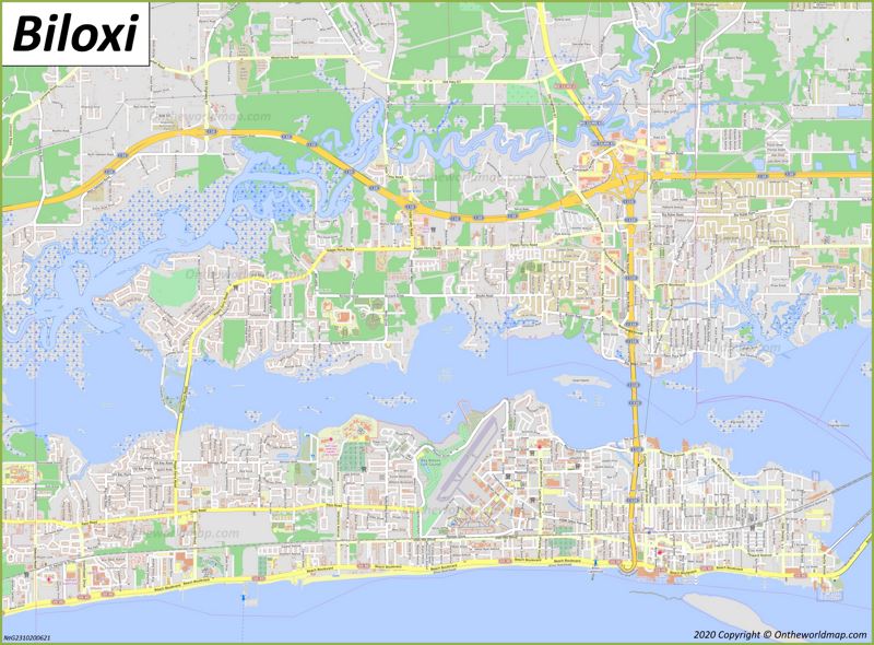 Biloxi Map Mississippi U S Maps Of Biloxi