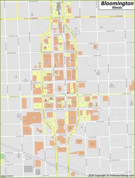 Bloomington Downtown Map