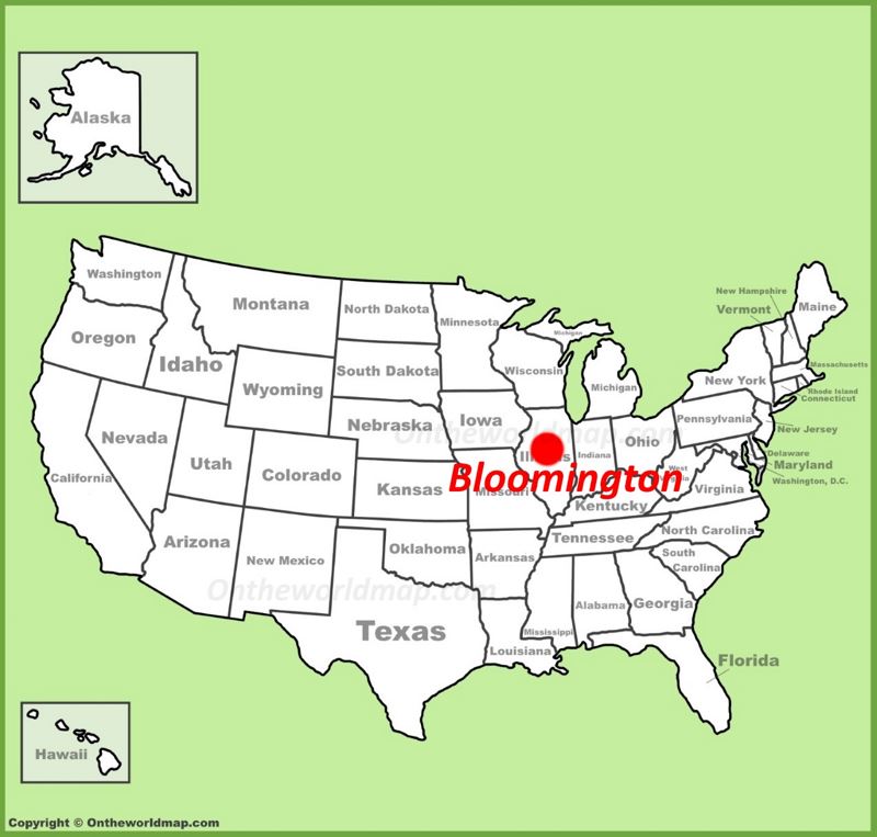 Bloomington Il location on the U.S. Map