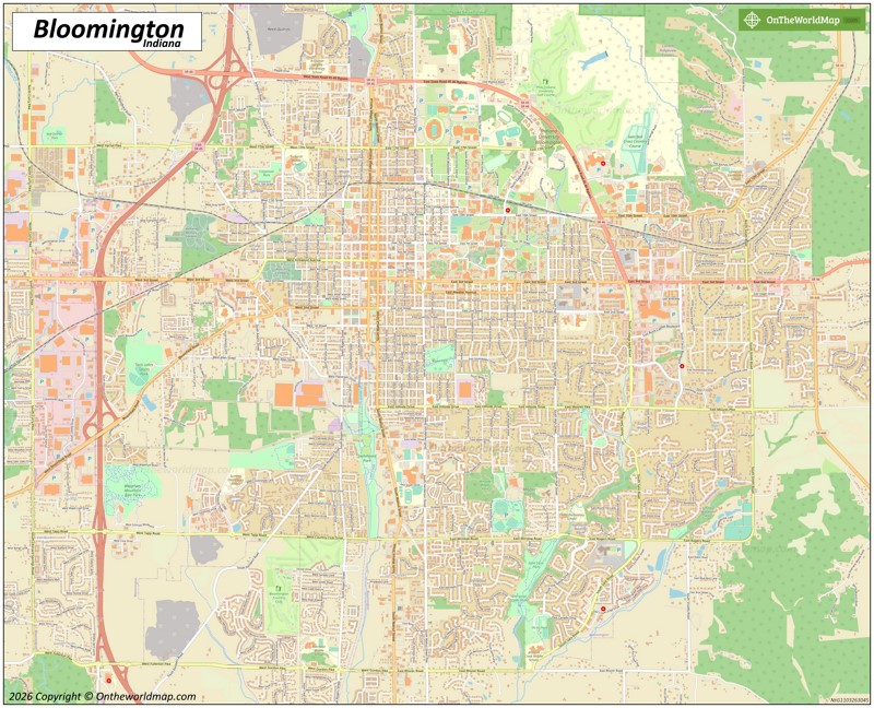 Map of Bloomington