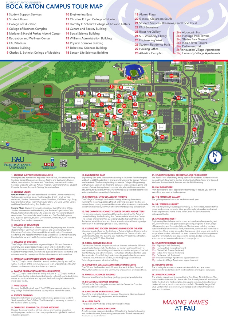 Boca Raton campus map - Ontheworldmap.com