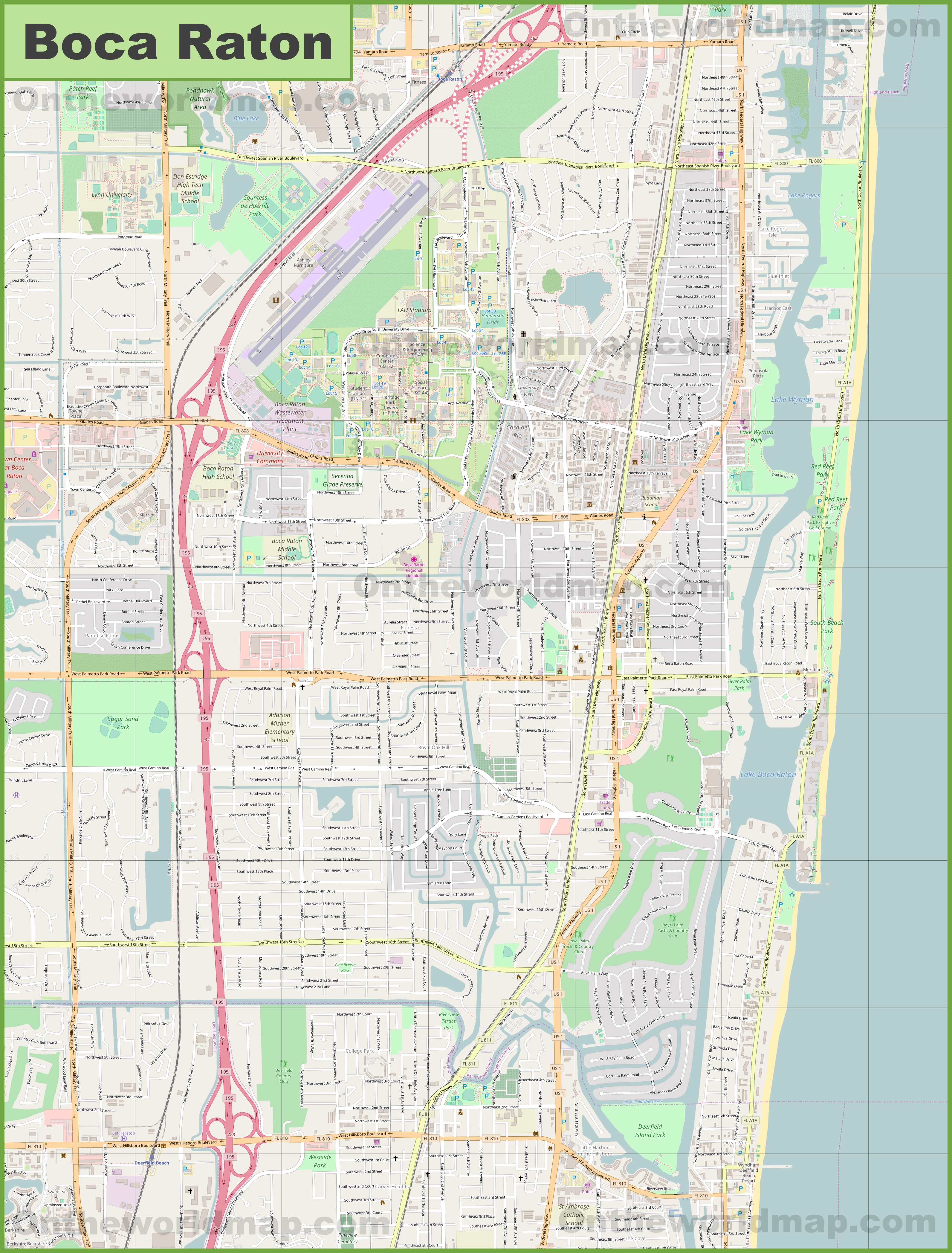 Downtown Boca Map  Boca Raton Downtown, FL