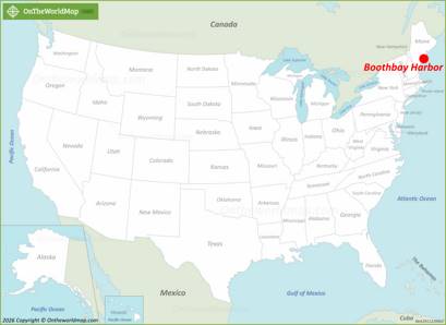 Boothbay Harbor Location on the USA Map