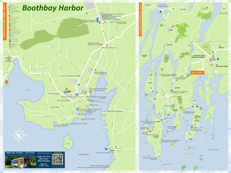 Boothbay Harbor Tourist Map