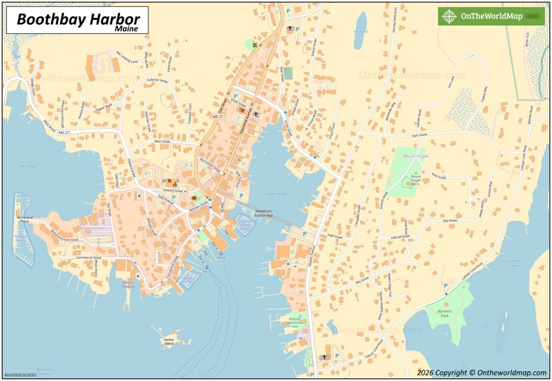 Map of Boothbay Harbor