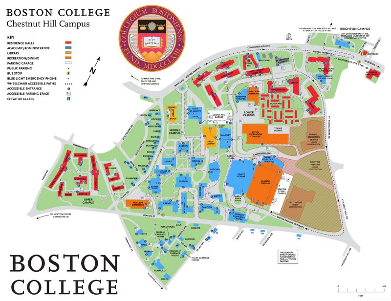 Chestnut Hill Main Campus Map