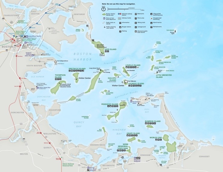 Boston harbor map