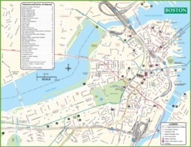 Boston tourist attractions map