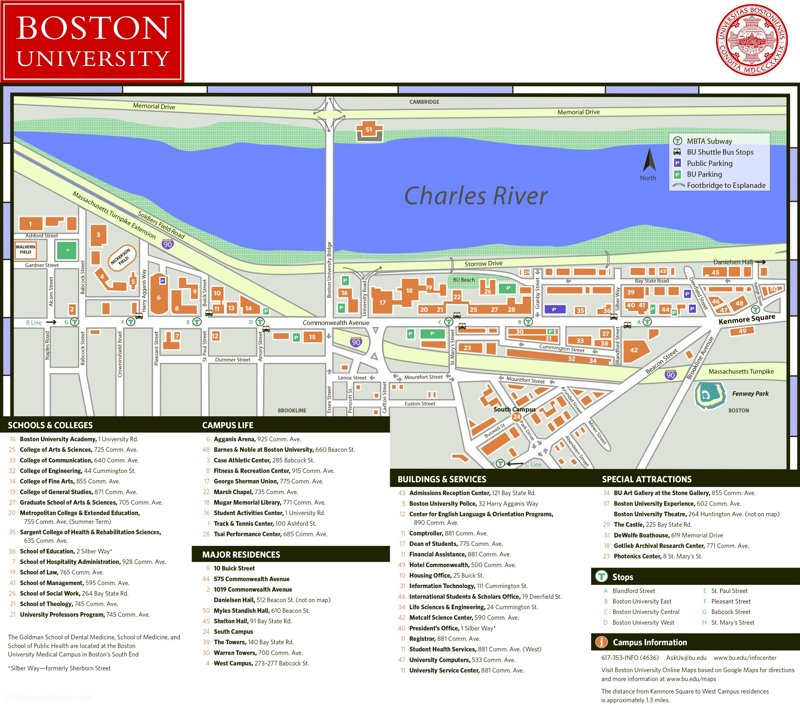 Boston University Campus Map