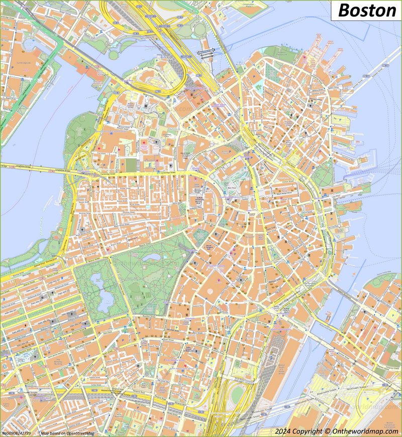 Map of Central Boston