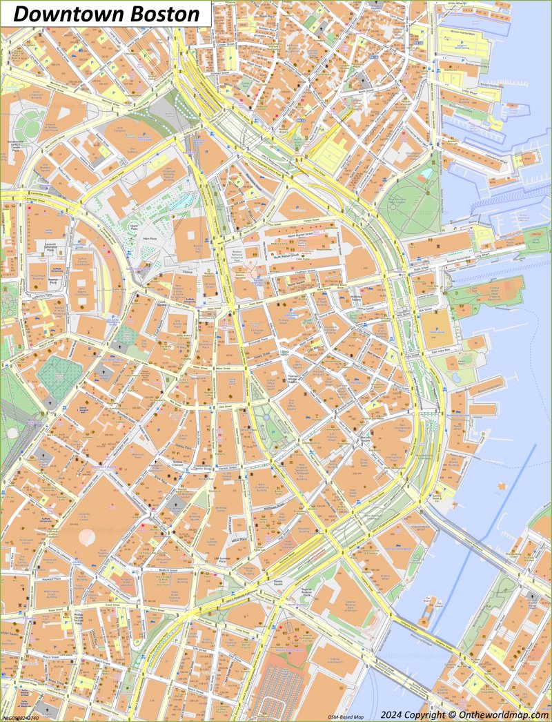 Downtown Boston Map