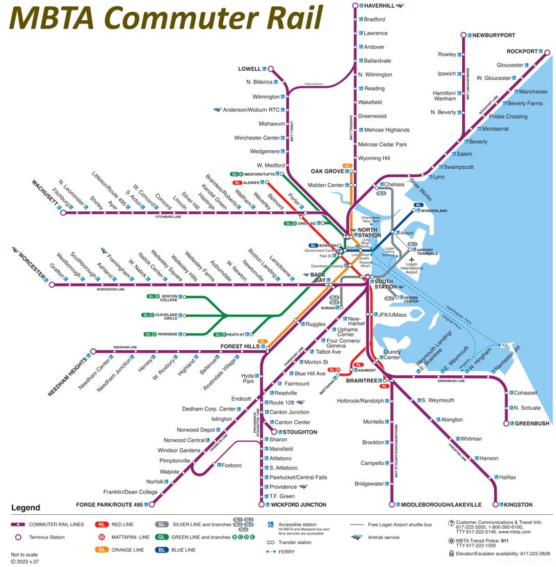 MBTA Commuter Rail Map